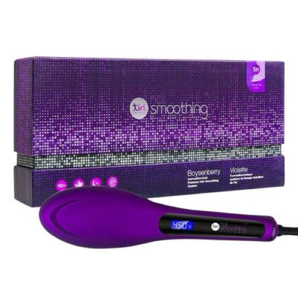 Tiri Pro Digital Hot Brush Smoothing System Boysenberry Purple NEW